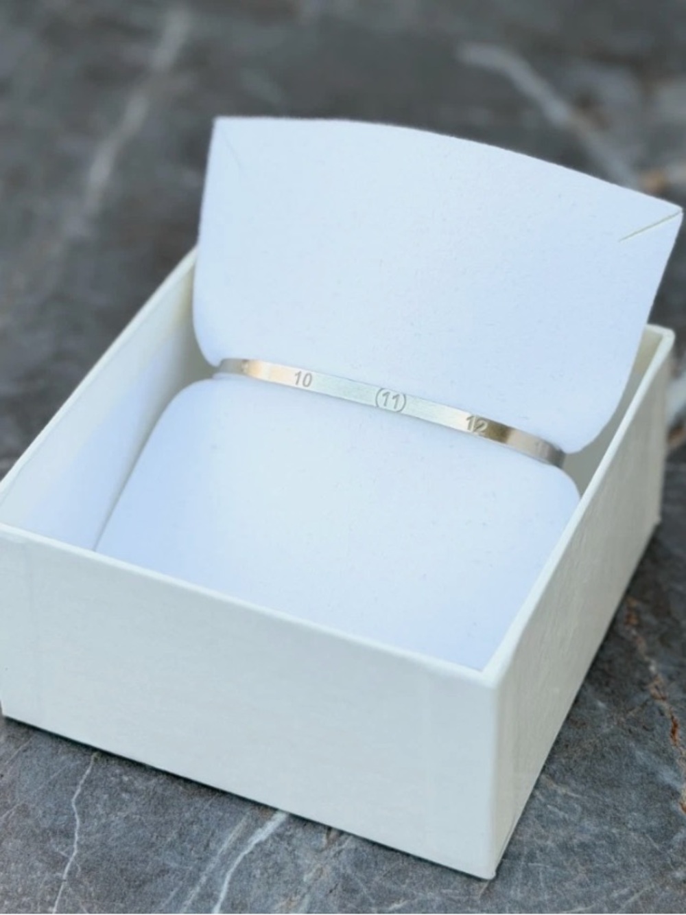 Maison Margiela 3mm Numerical Cuff / Bangle Bracelet - Sterling Silver